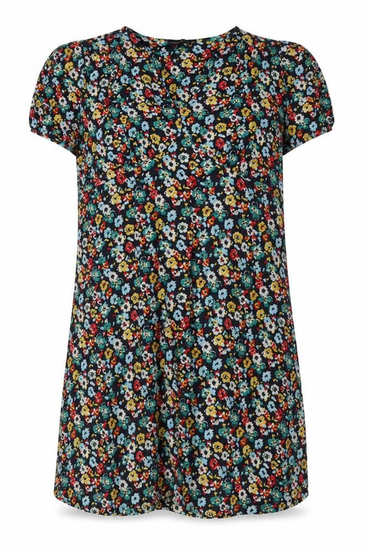 Next Maternity Multicoloured Floral Knee Length Shift Dress Size 16