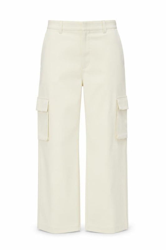 NA-KD Women's Ivory Cargo Straight Leg Trousers Size 6