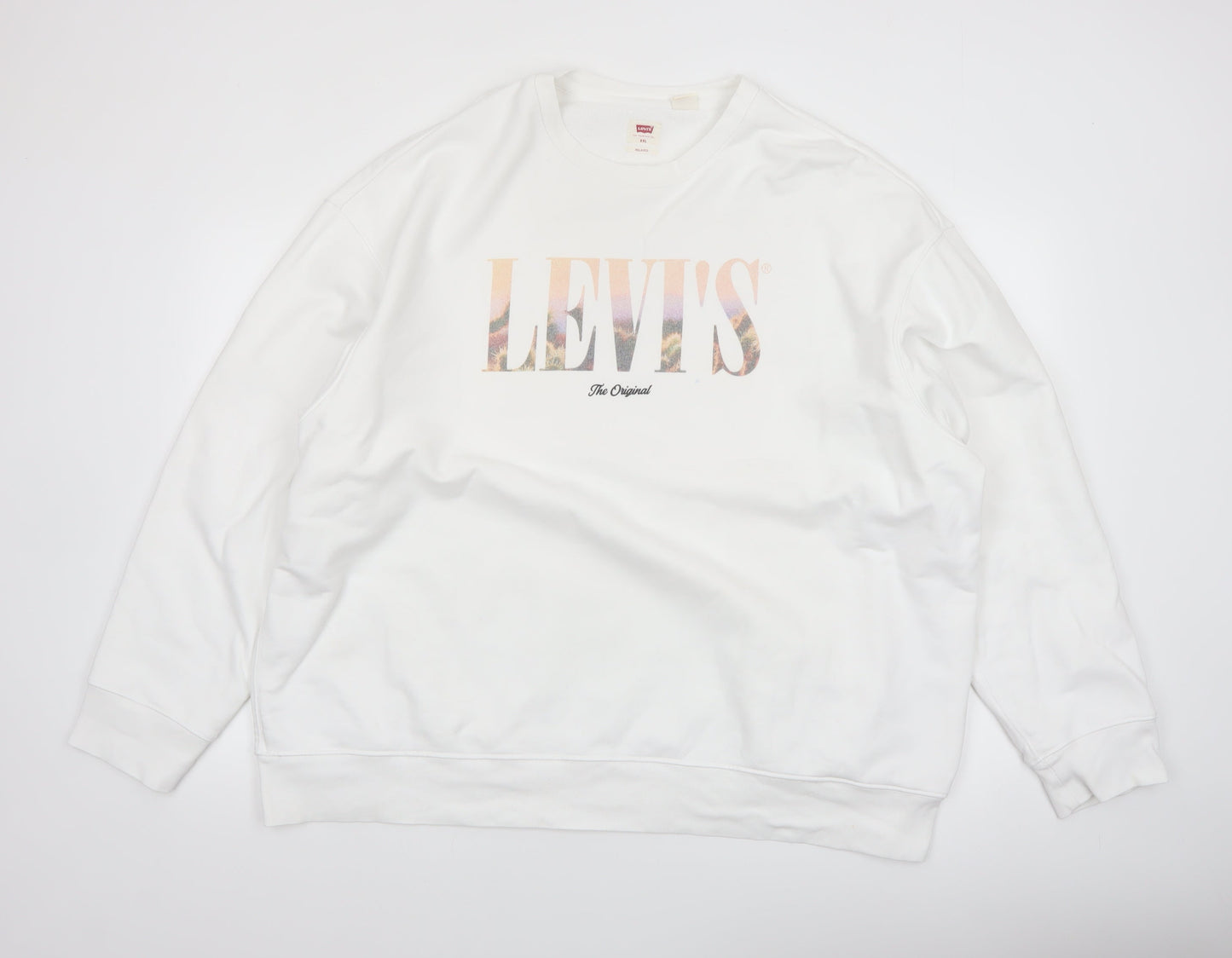 Levi's Mens White 2XL Relaxed Crew Neck Sweatshirt