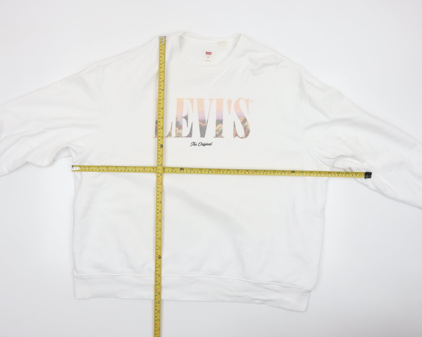 Levi's Mens White 2XL Relaxed Crew Neck Sweatshirt