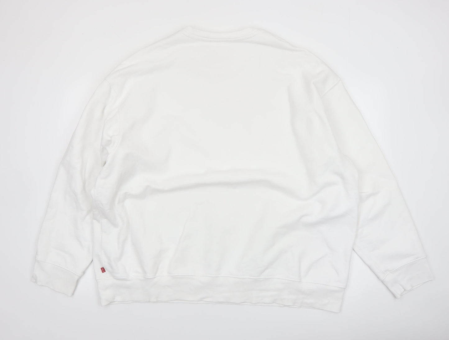 Levi's Mens White 2XL Relaxed Crew Neck Sweatshirt