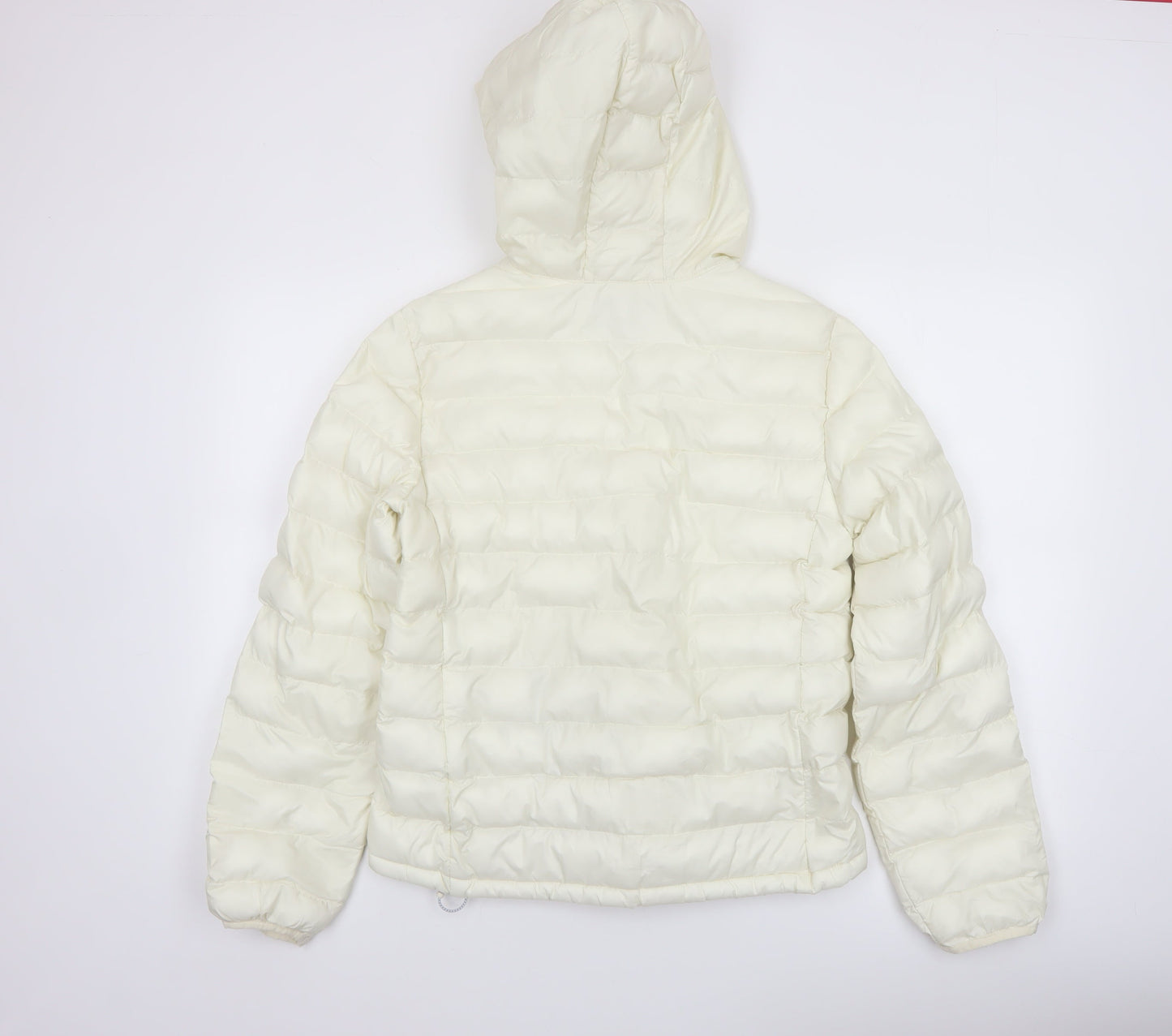 Levi's Womens Ivory Hooded Puffer Jacket M Regular Fit