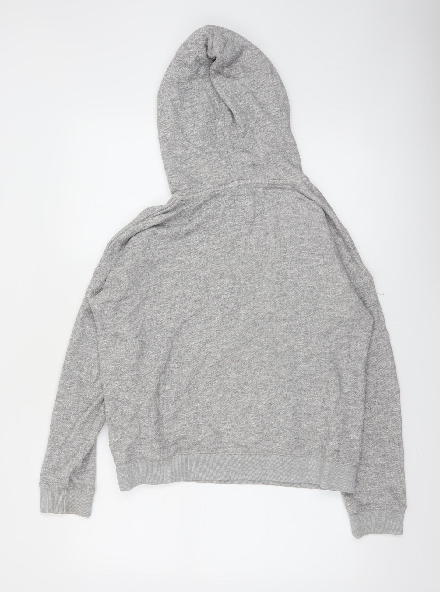 Jack Wills Womens Grey Pullover Hoodie UK 10 Cotton Blend