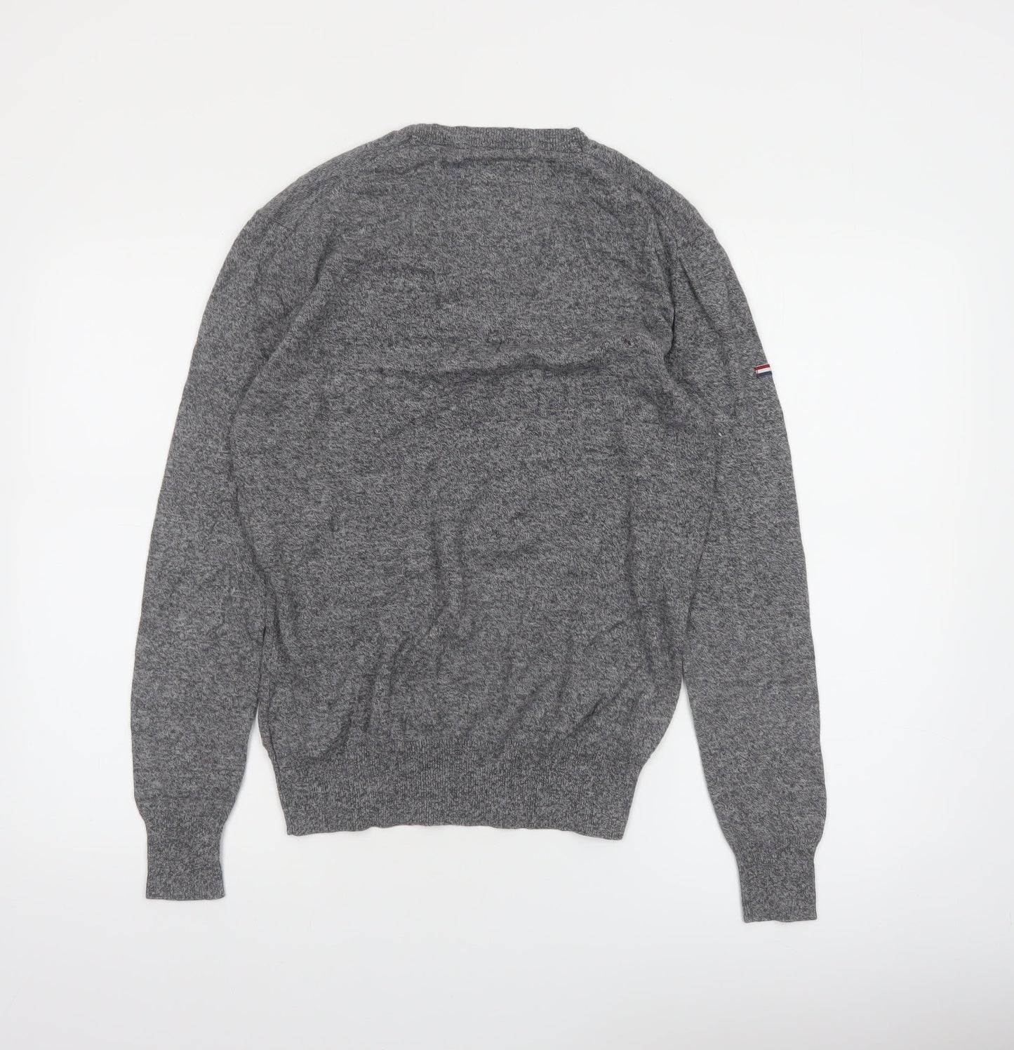 Superdry Men's Grey Cotton Cashmere Crew Neck Jumper Size S