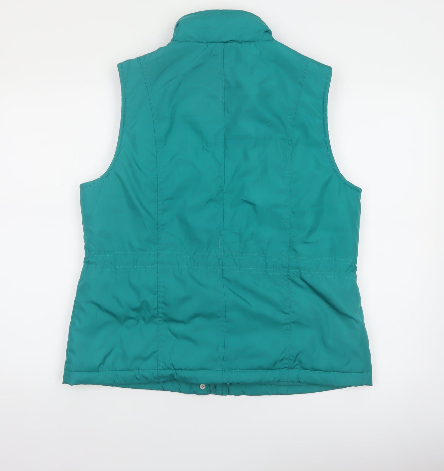 M&Co Womens Green Size 14 Sleeveless Padded Waistcoat Gilet