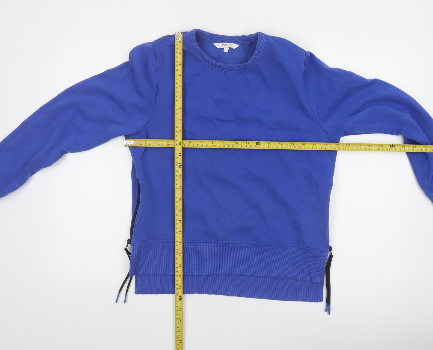Next Women Blue Small Pullover Sweatshirt with Side Zips