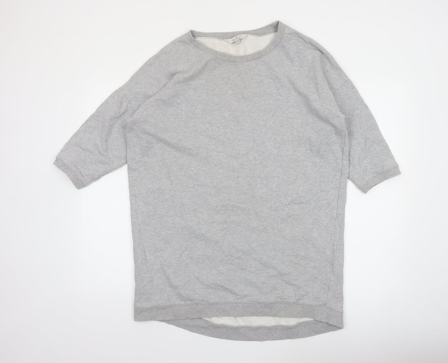 French Connection Women Grey Cotton Pullover Sweatshirt Size 12