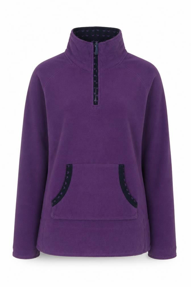 Sherwood Forest Womens Purple Fleece Pullover Sweatshirt UK 12