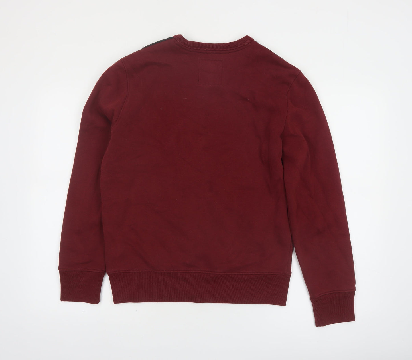 Hollister Men's Burgundy Logo Sweatshirt XS Crew Neck Pullover