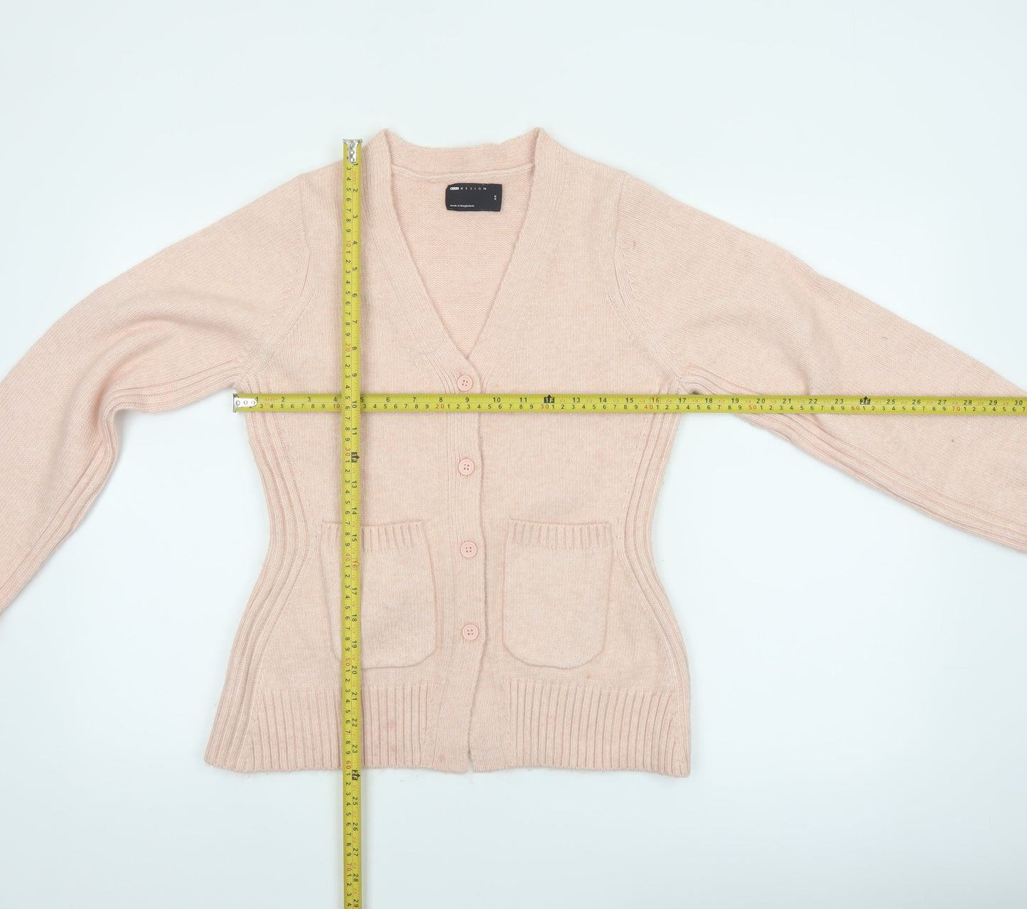 ASOS Women Pink XS Button Cardigan V-Neck Knit Jumper