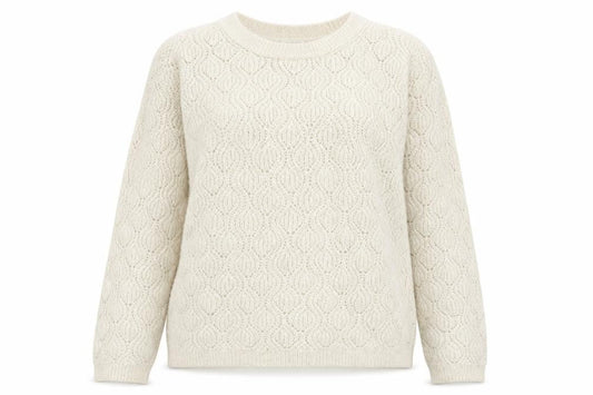FatFace Women's Ivory Cable-Knit Pullover Jumper Size 10