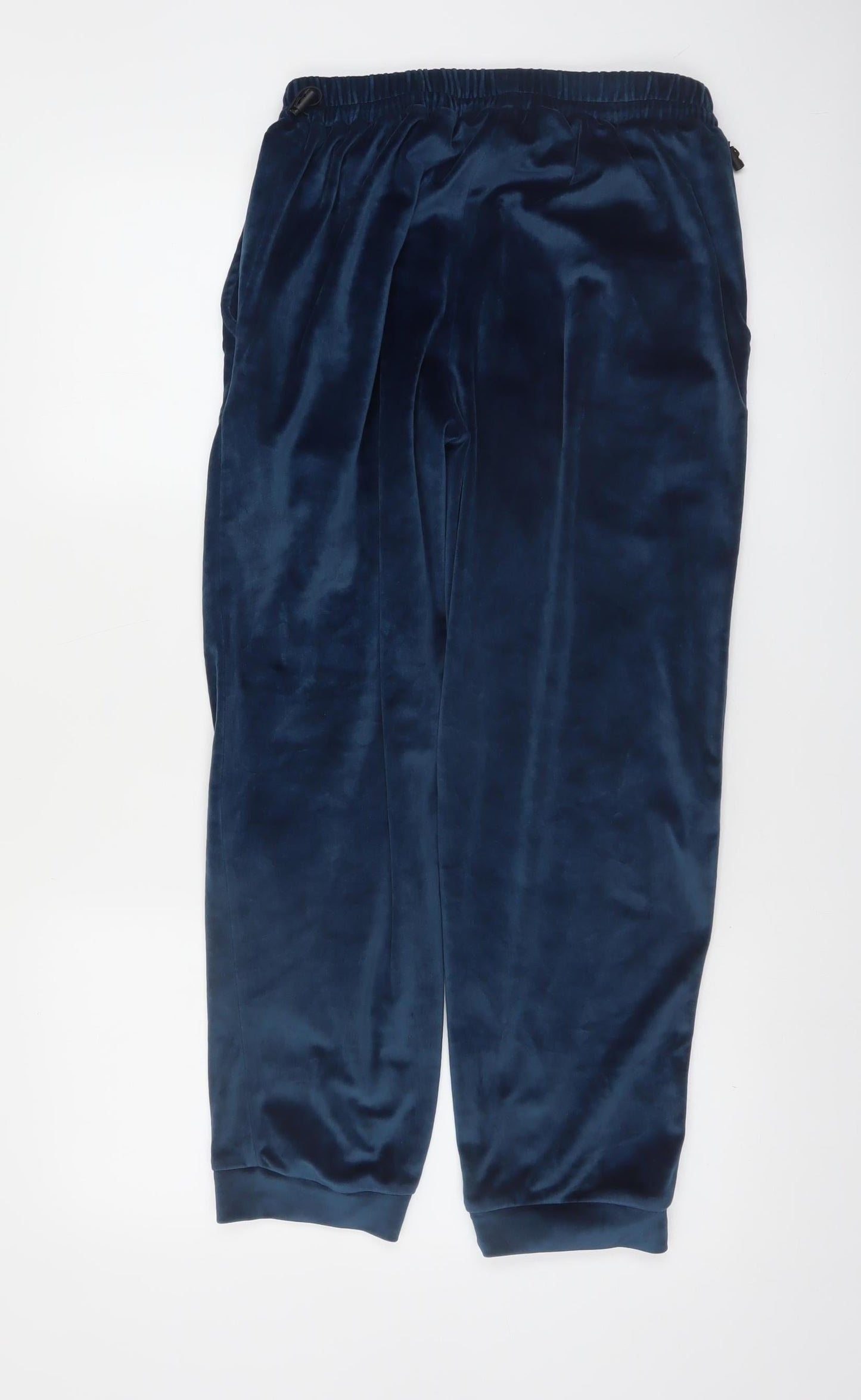 Neudis Women's Blue Velour Jogger Trousers Size S