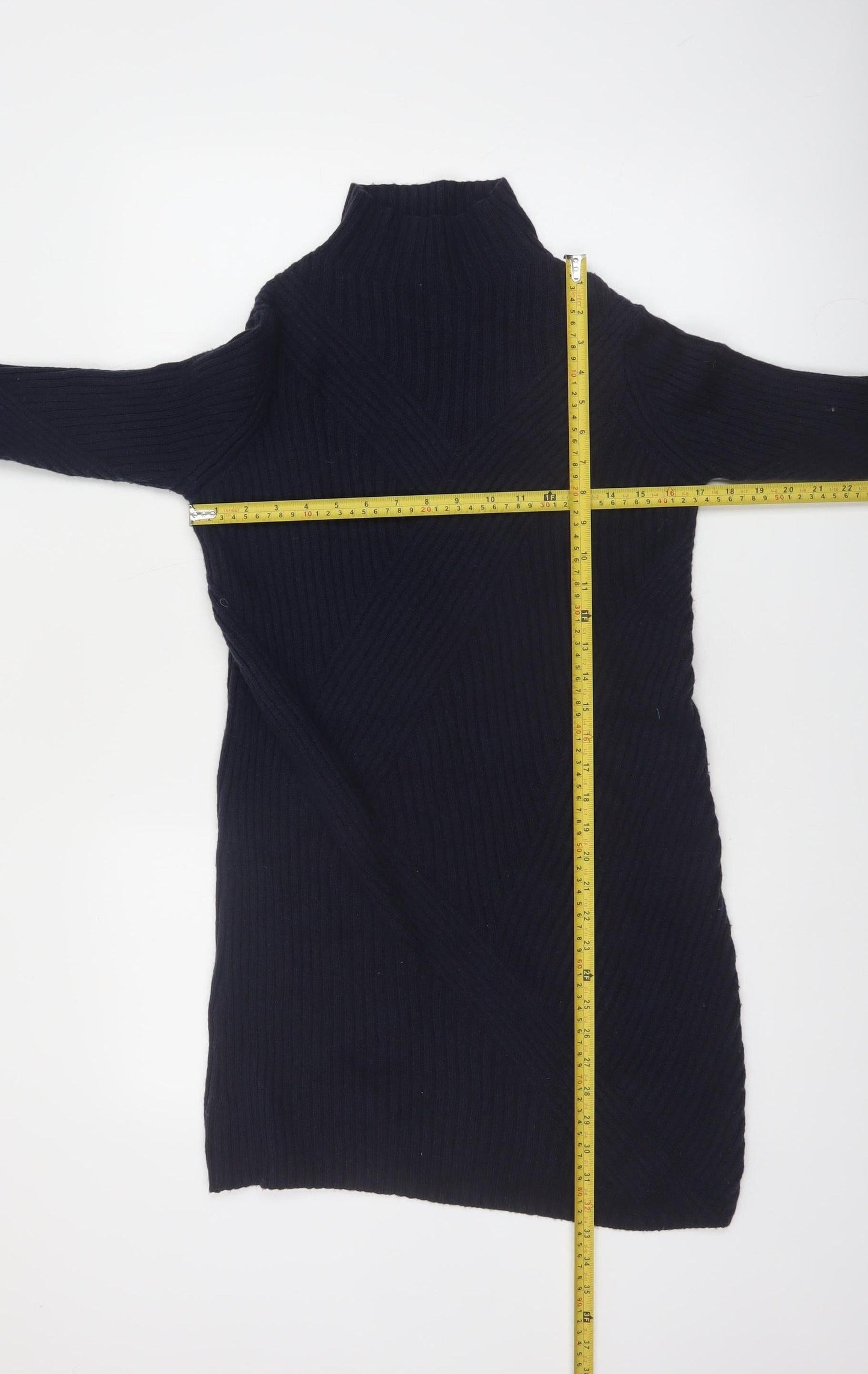 Marks and Spencer Women’s Black High Neck Merino Wool Jumper S