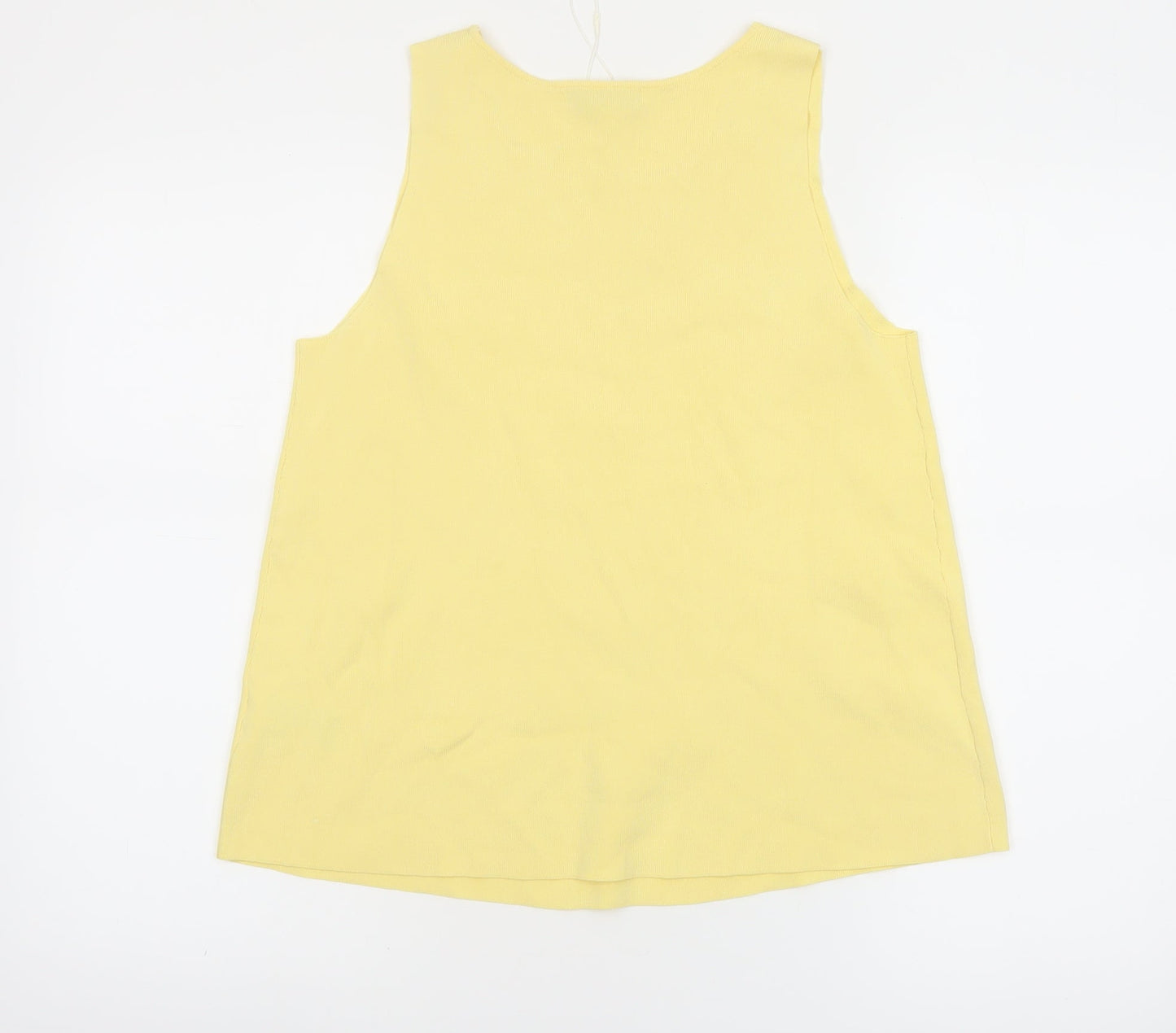 Marks and Spencer Women's Yellow Basic Tank Top Size M