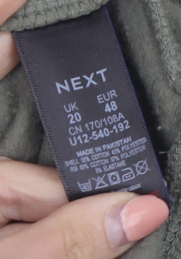 Next SELF Wellness Club Khaki Green Pullover Sweatshirt Women UK 20