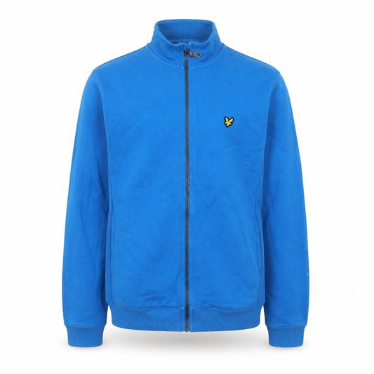 Front view of Lyle & Scott boys’ blue full zip track jacket 14-15 years