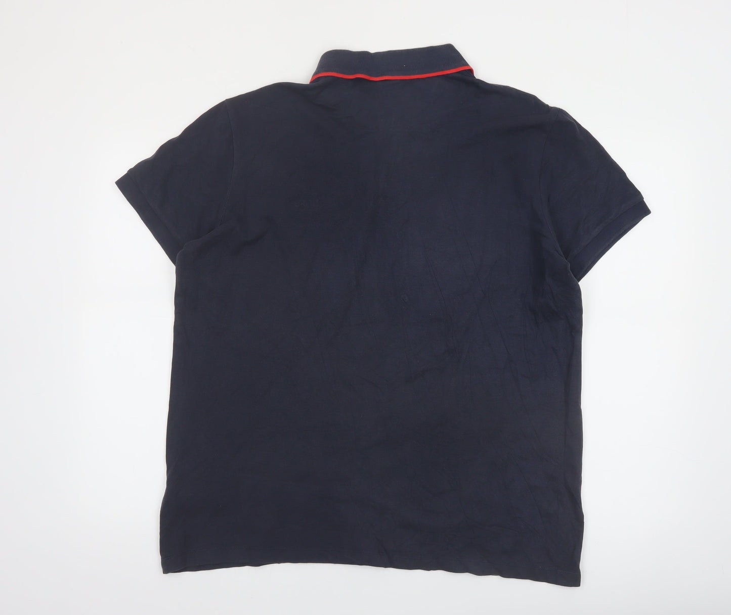Hugo Boss Men's Blue Regular Fit Cotton Polo Shirt XL