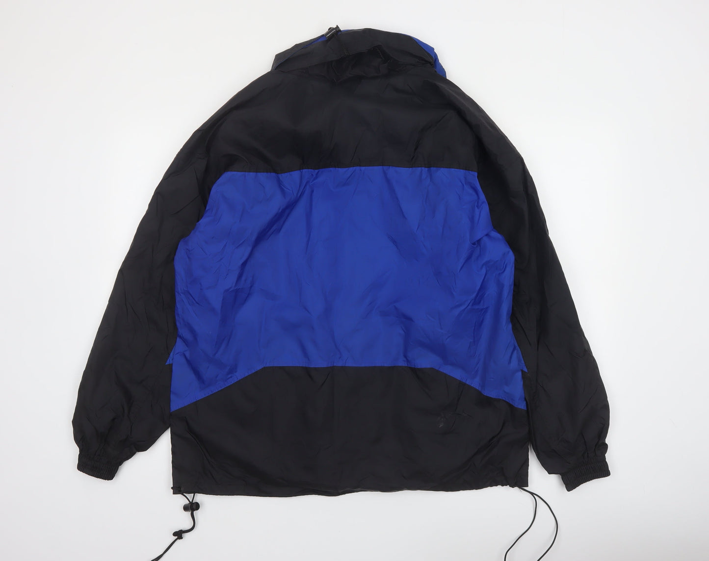 Rainbird Mens Blue Black Waterproof Hooded Windbreaker Jacket S