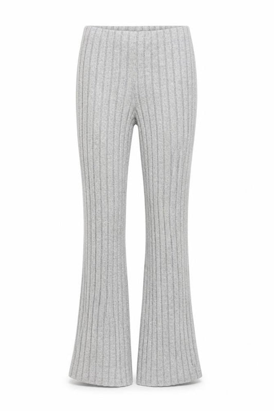 Elengatine Women’s Grey Flared Knit Trousers Size S