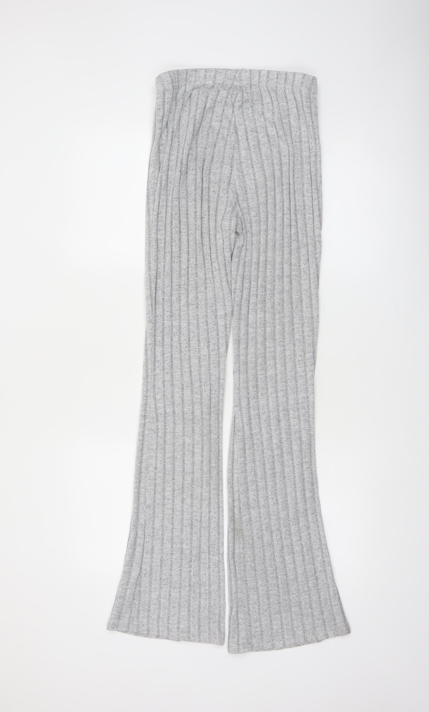 Elengatine Women’s Grey Flared Knit Trousers Size S