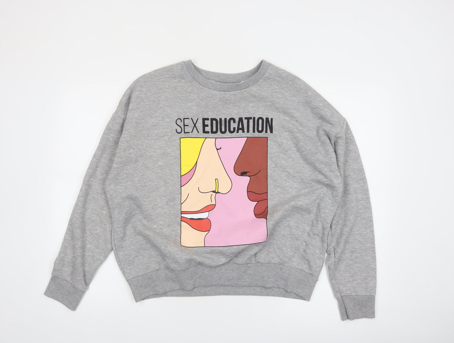 Netflix Sex Education Grey Graphic Womens Sweatshirt Size S 10-12