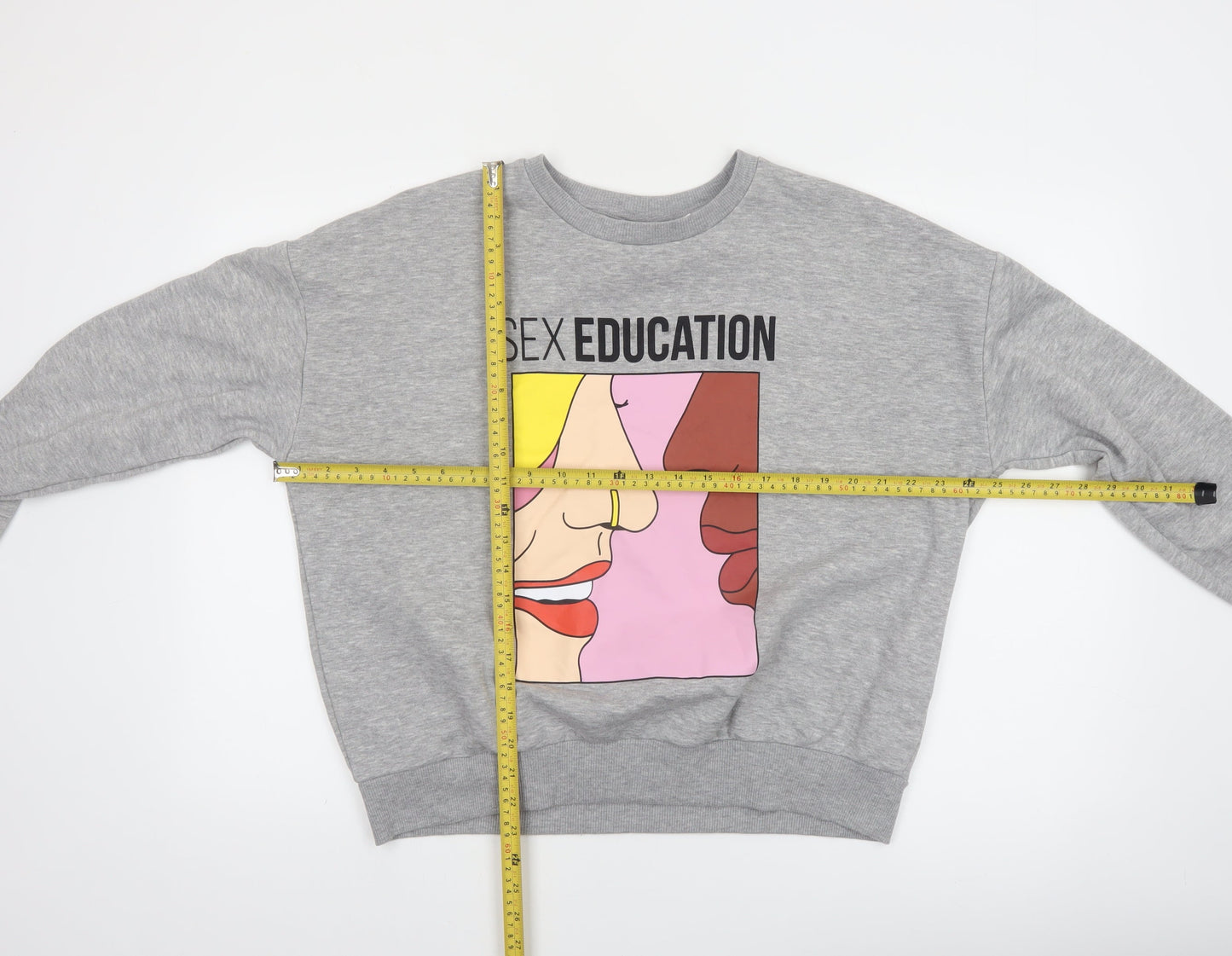 Netflix Sex Education Grey Graphic Womens Sweatshirt Size S 10-12