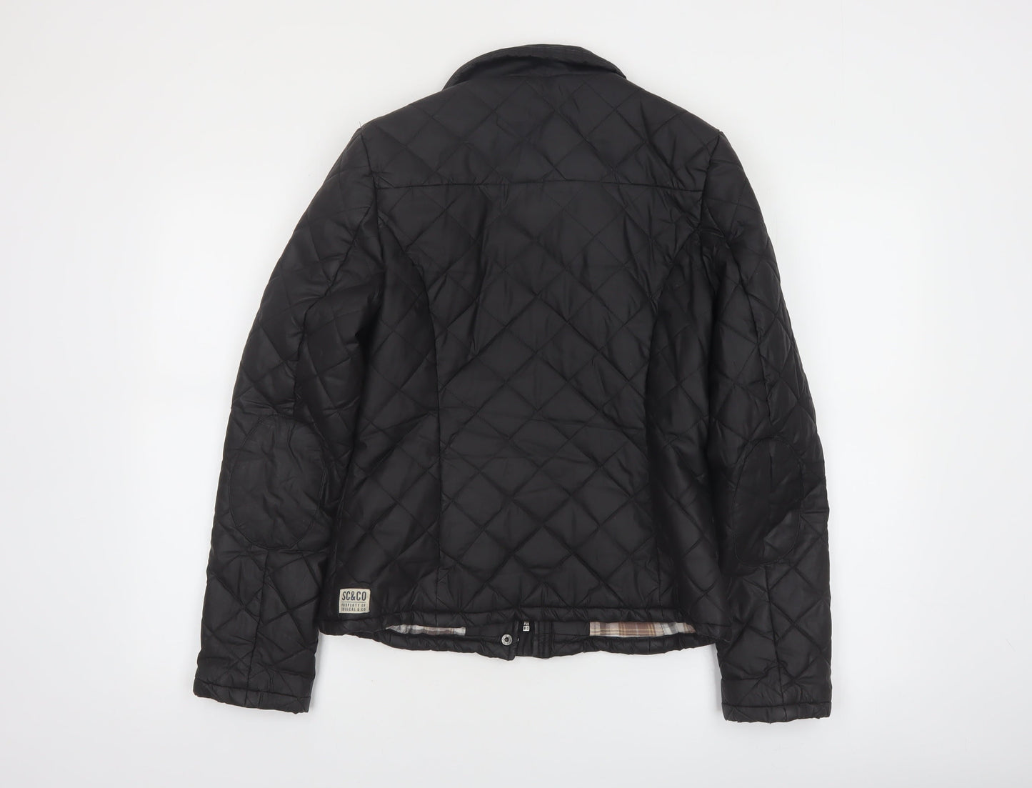SoulCal & Co Women's Black Quilted Cotton Jacket Size 10