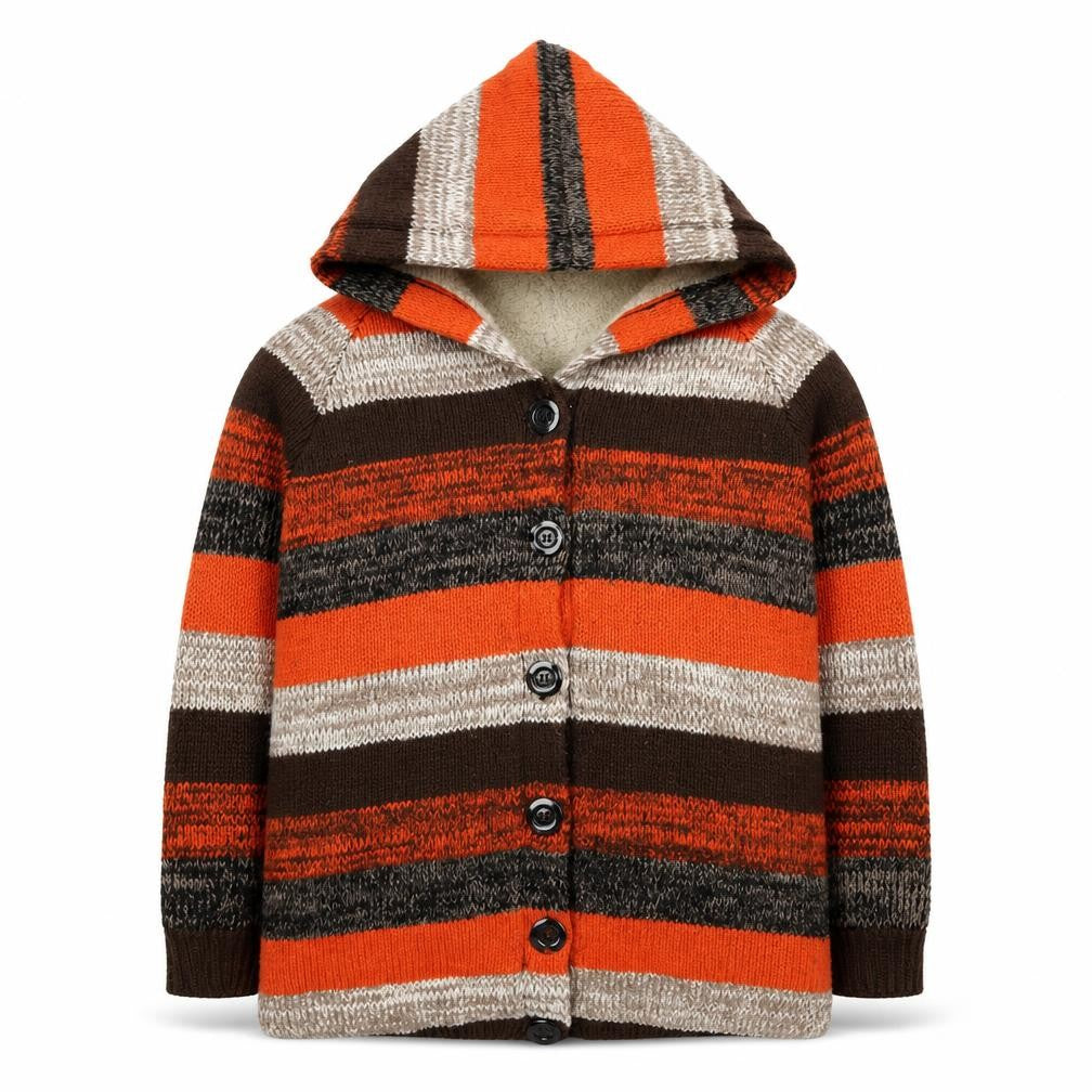 Apricot Women's Multicoloured Hooded Chunky Knit Cardigan UK 8