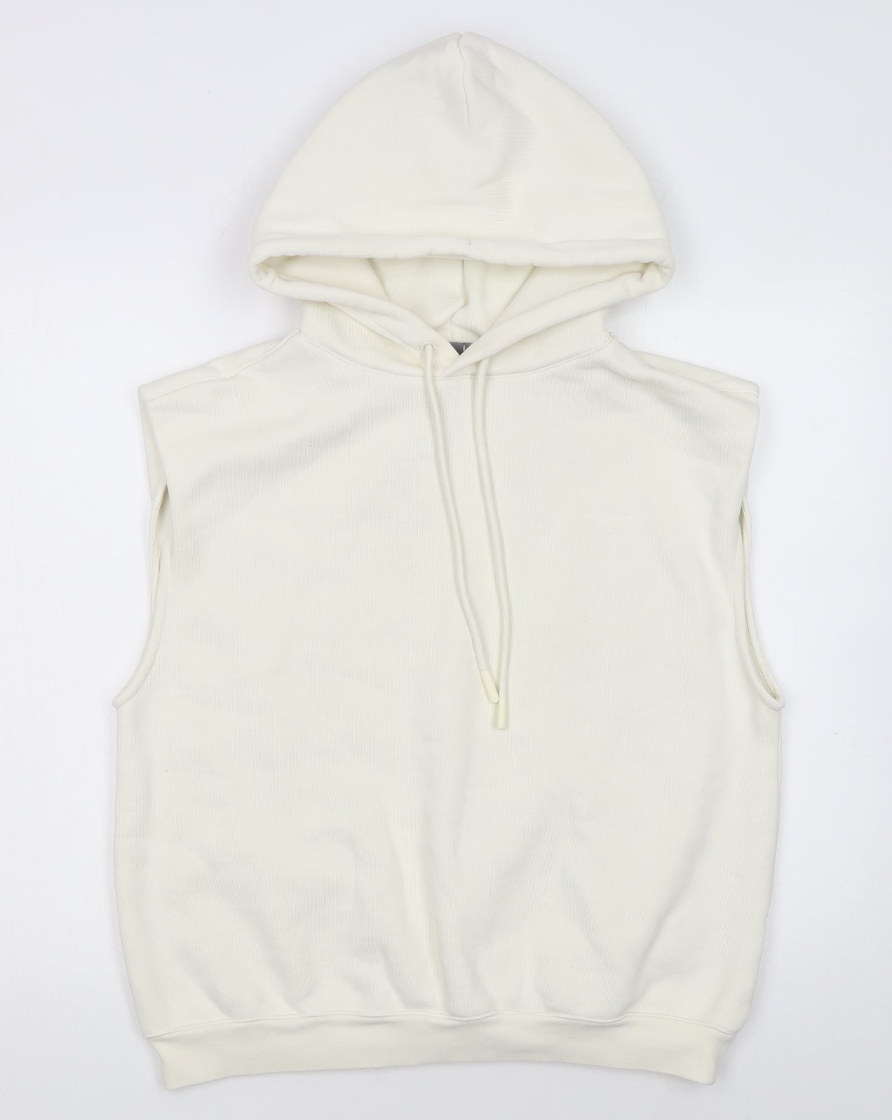 Sweaty Betty Women's Ivory Sleeveless Hoodie XS Cotton Blend