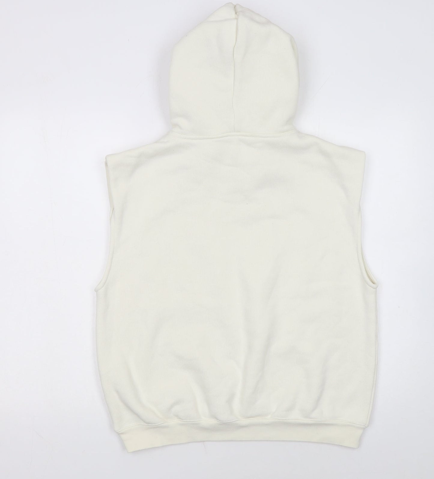 Sweaty Betty Women's Ivory Sleeveless Hoodie XS Cotton Blend