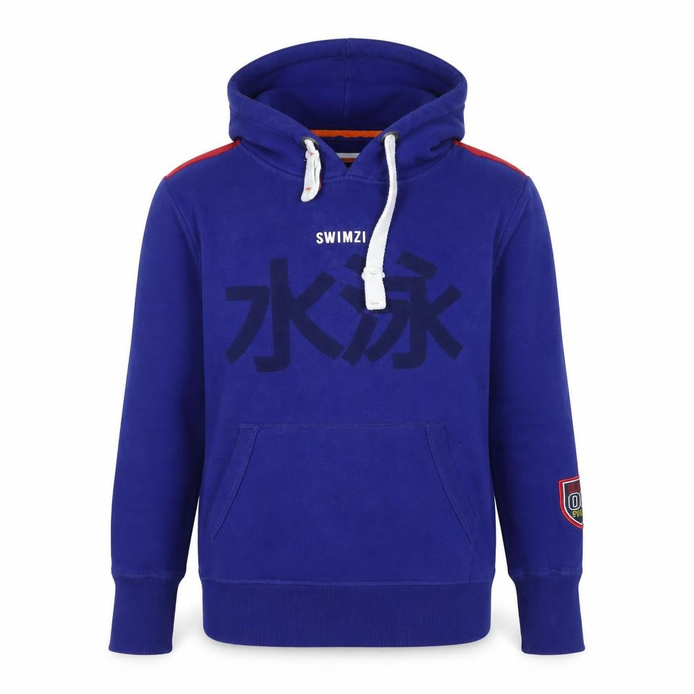Swimzi Men’s Blue XS Pullover Hoodie Sports Graphic Cotton Mix
