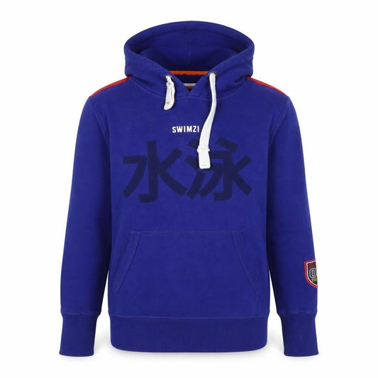 Swimzi Men’s Blue XS Pullover Hoodie Sports Graphic Cotton Mix