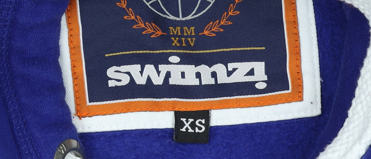 Swimzi Men’s Blue XS Pullover Hoodie Sports Graphic Cotton Mix
