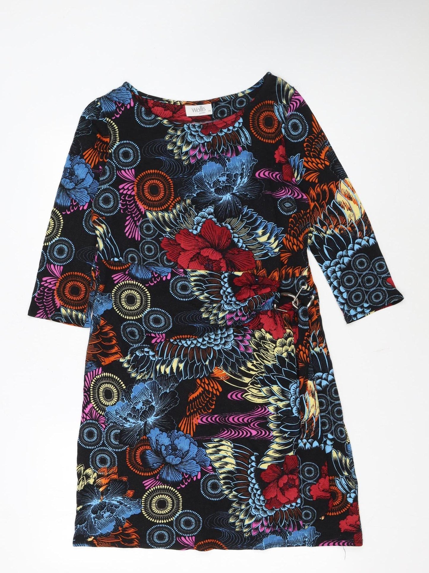 Wallis Petite Women’s Multicoloured Floral Shift Dress Size 14