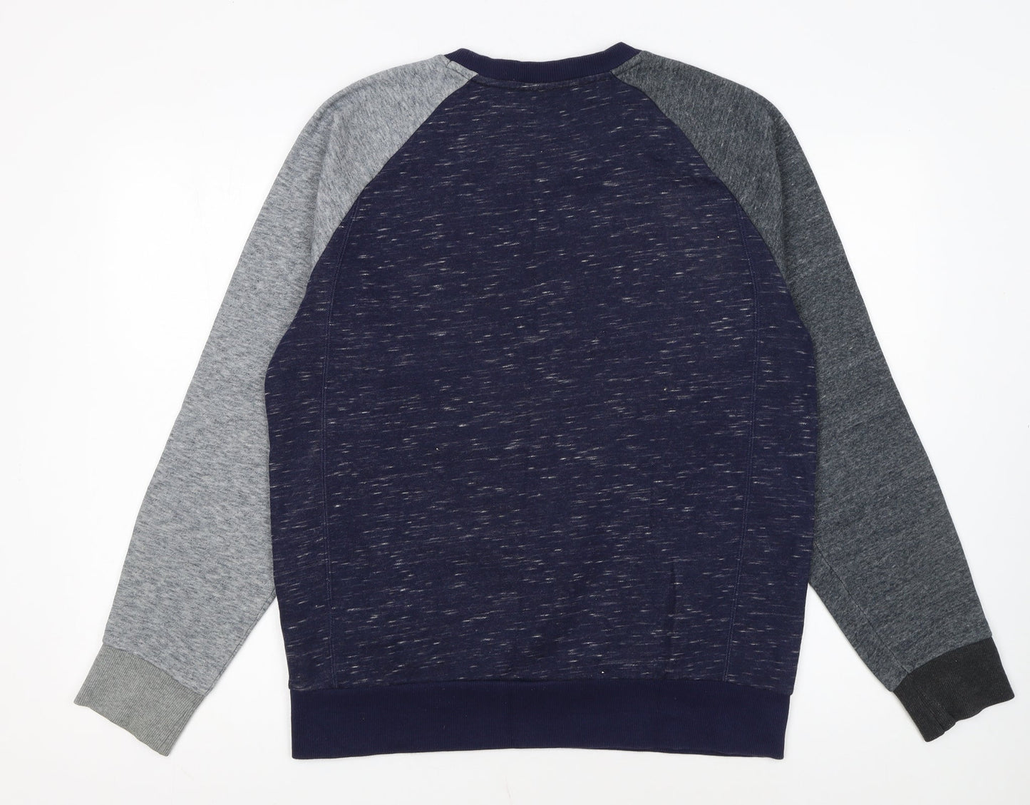 Puma Men Blue Grey Crew Neck Pullover Sweatshirt Size M