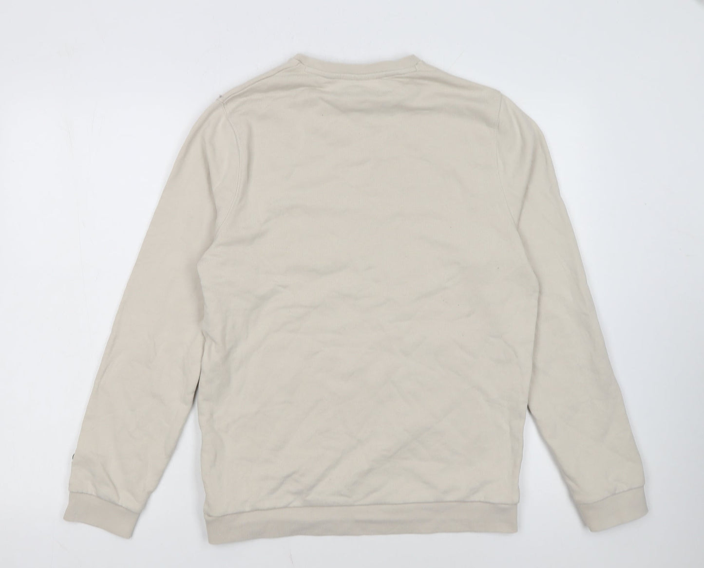 Lyle & Scott Boys Beige Cotton Crew Neck Logo Sweatshirt 14-15 Years