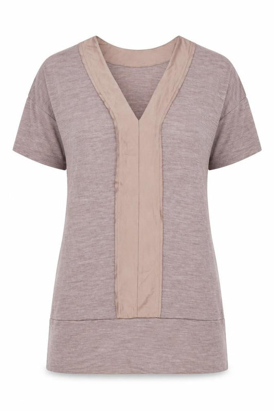 Max Womens Brown XS Shift Dress Wool V-Neck Short Sleeve