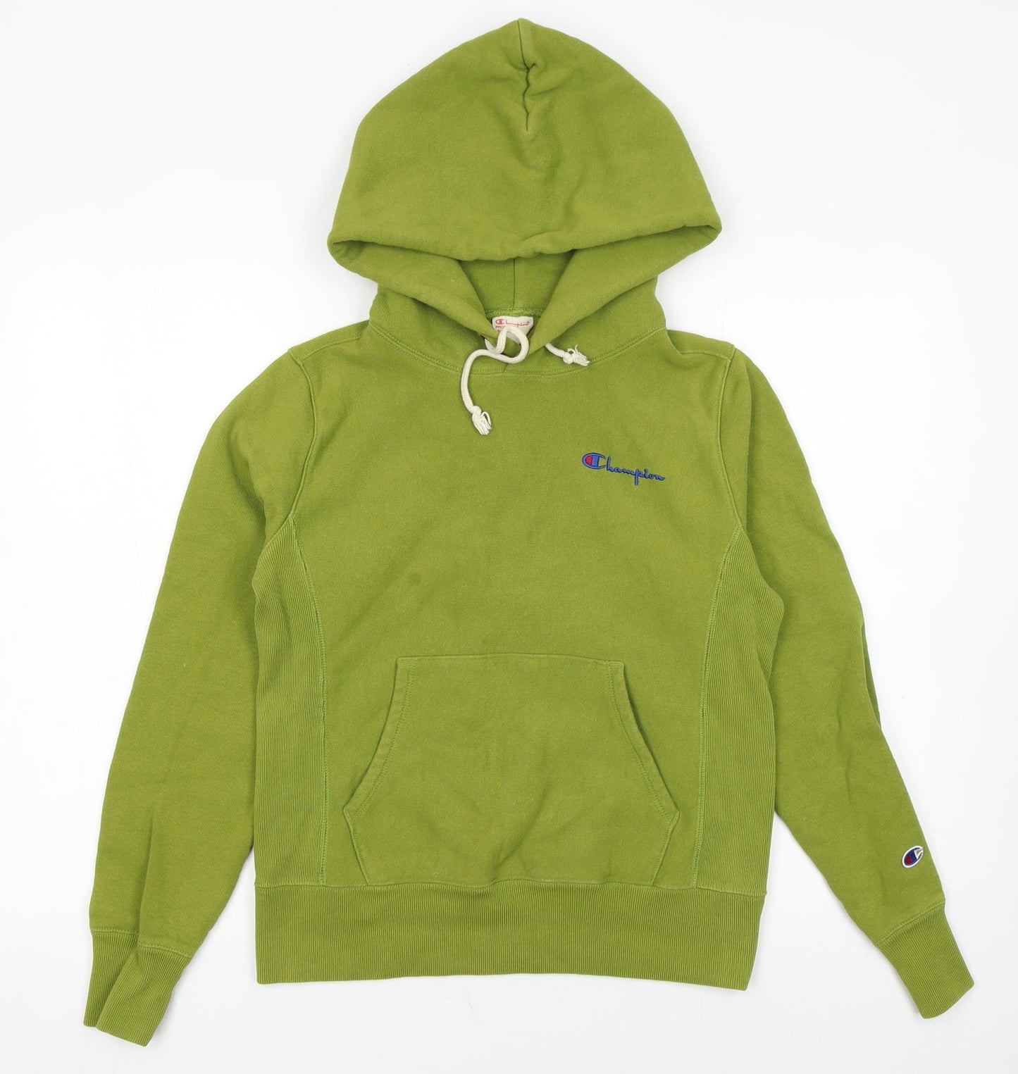 Champion Women's Green Pullover Hoodie Small Reverse Weave Warm Up
