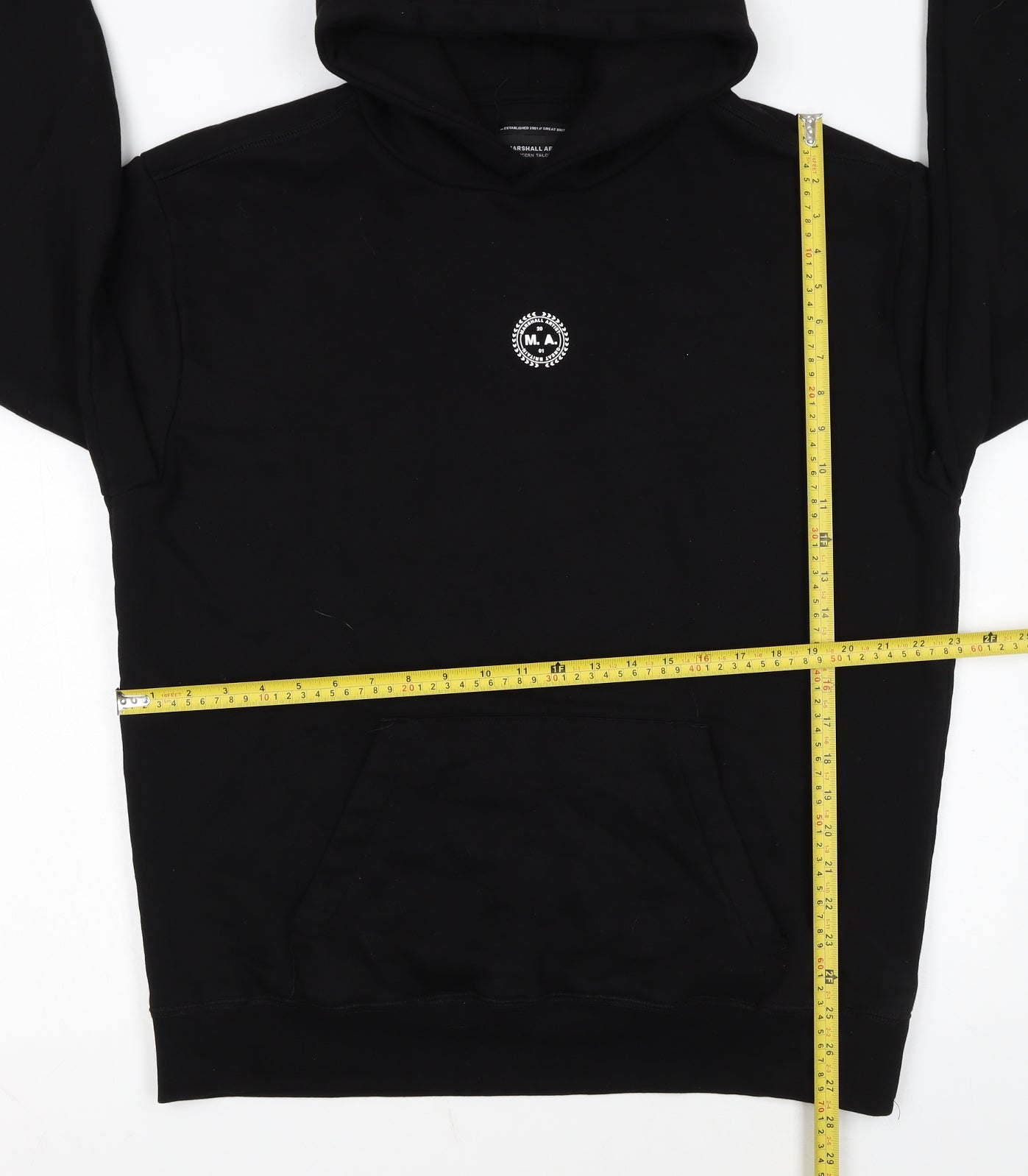 Marshall Artist Men's Black XL Pullover Hoodie with Logo Graphic