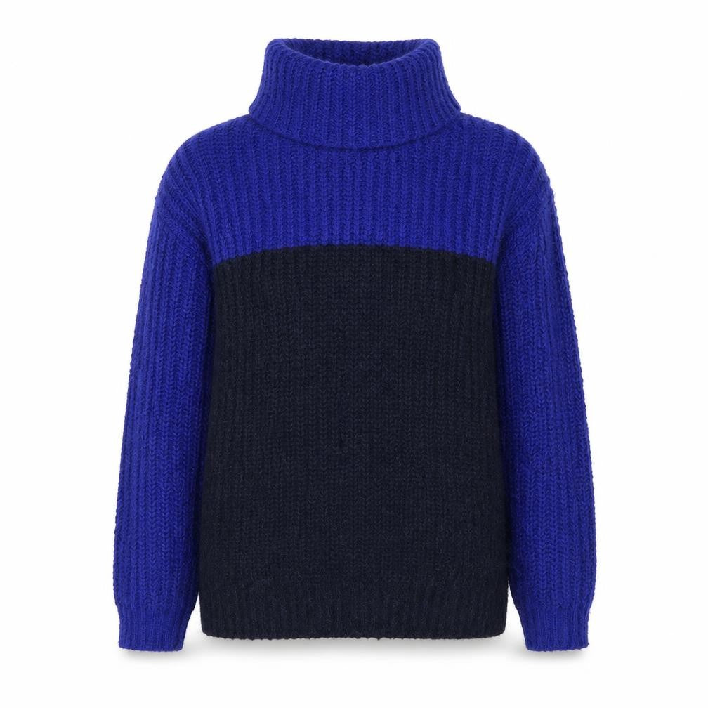 Marks & Spencer Women’s Blue Roll Neck Chunky Knit Jumper Size S