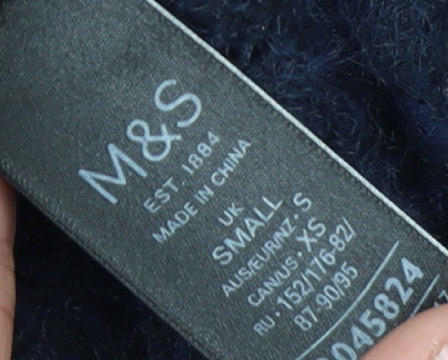 Marks and Spencer Women’s Blue Roll Neck Chunky Knit Jumper Size S