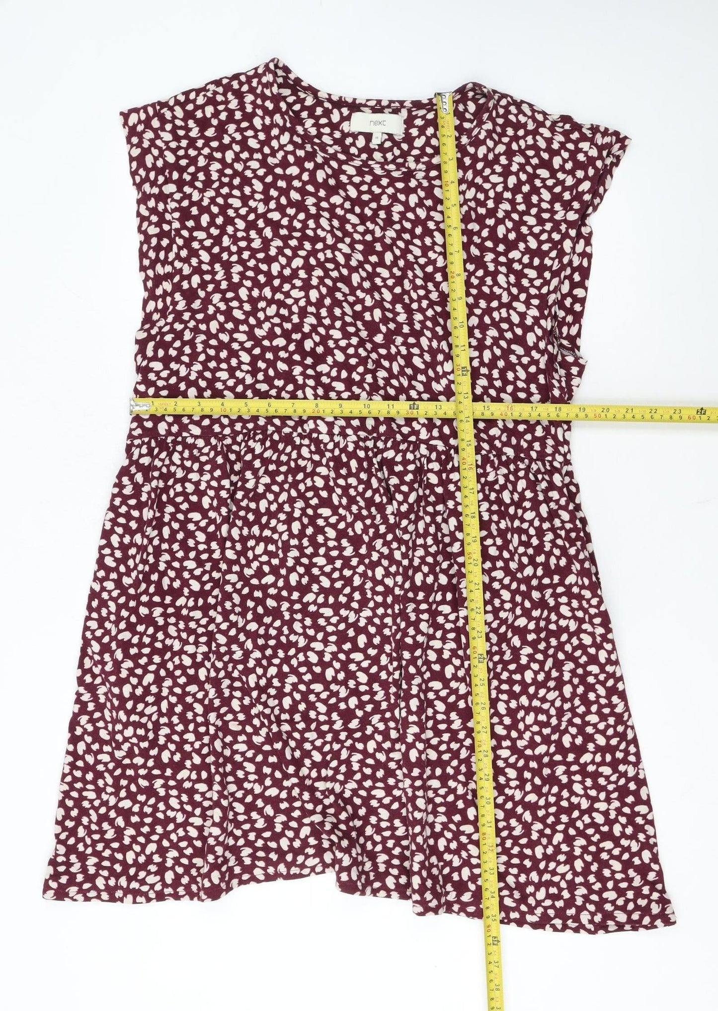 Next Women's Red A-Line Sleeveless Dress Size 18