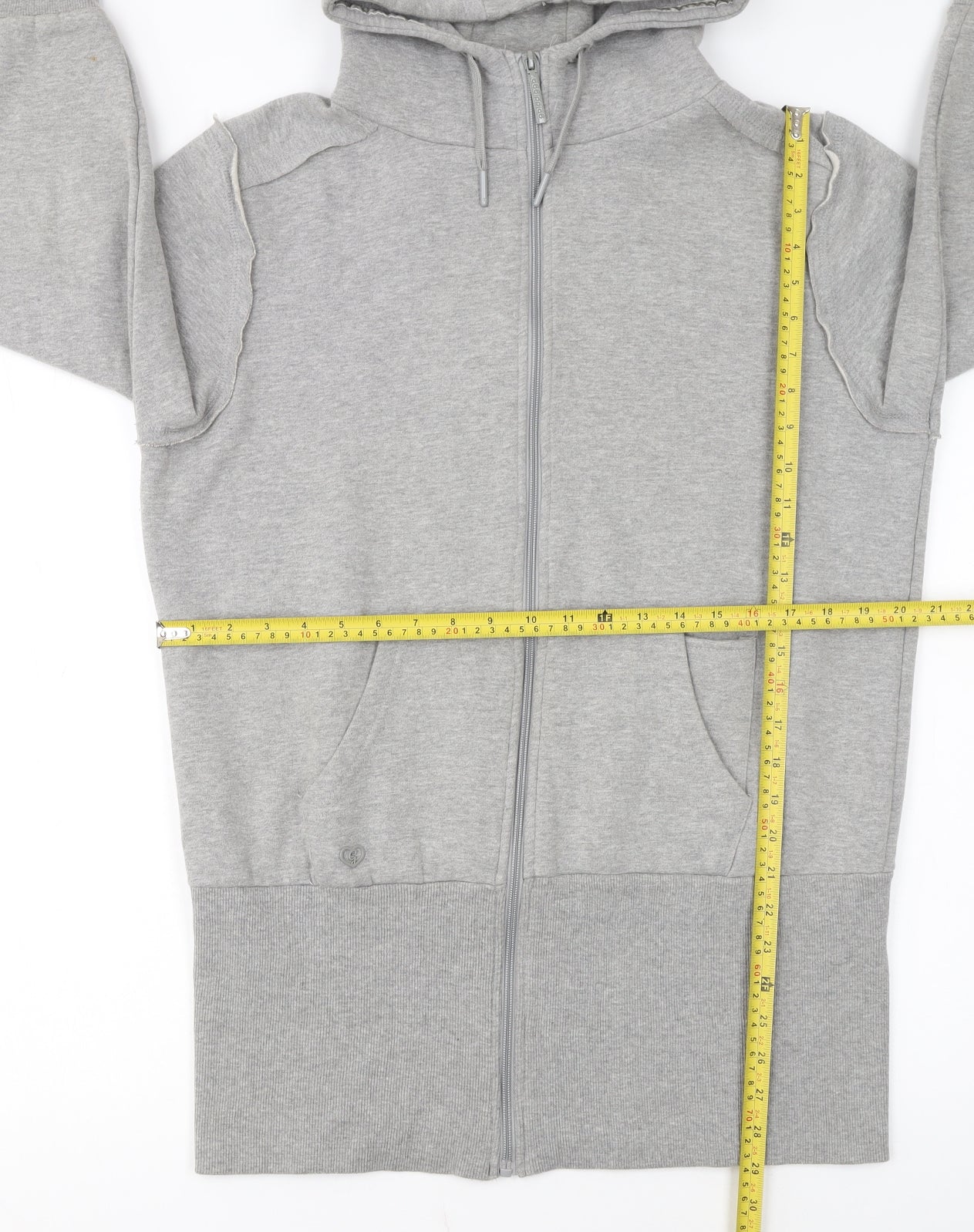 Golddigga Women Grey Size 16 Full Zip Hoodie Sweatshirt