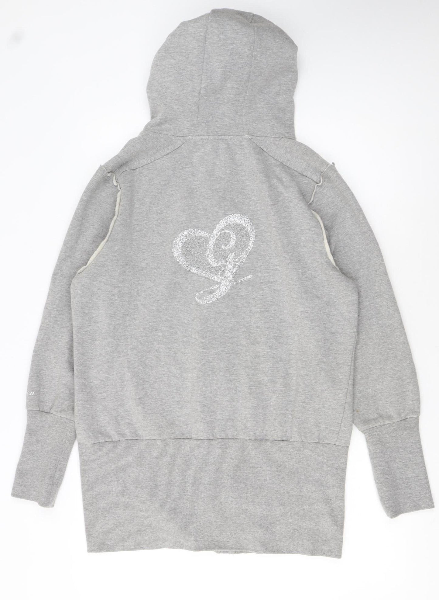 Golddigga Women Grey Size 16 Full Zip Hoodie Sweatshirt