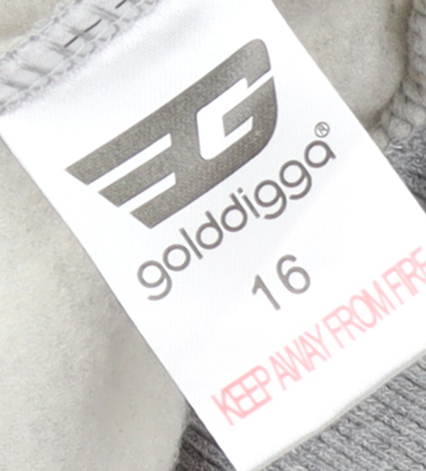 Golddigga Women Grey Size 16 Full Zip Hoodie Sweatshirt