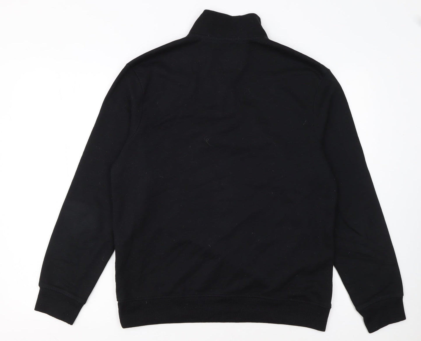 Soul Star Men's Black 1/2 Zip High Neck Fleece Sweatshirt Size M
