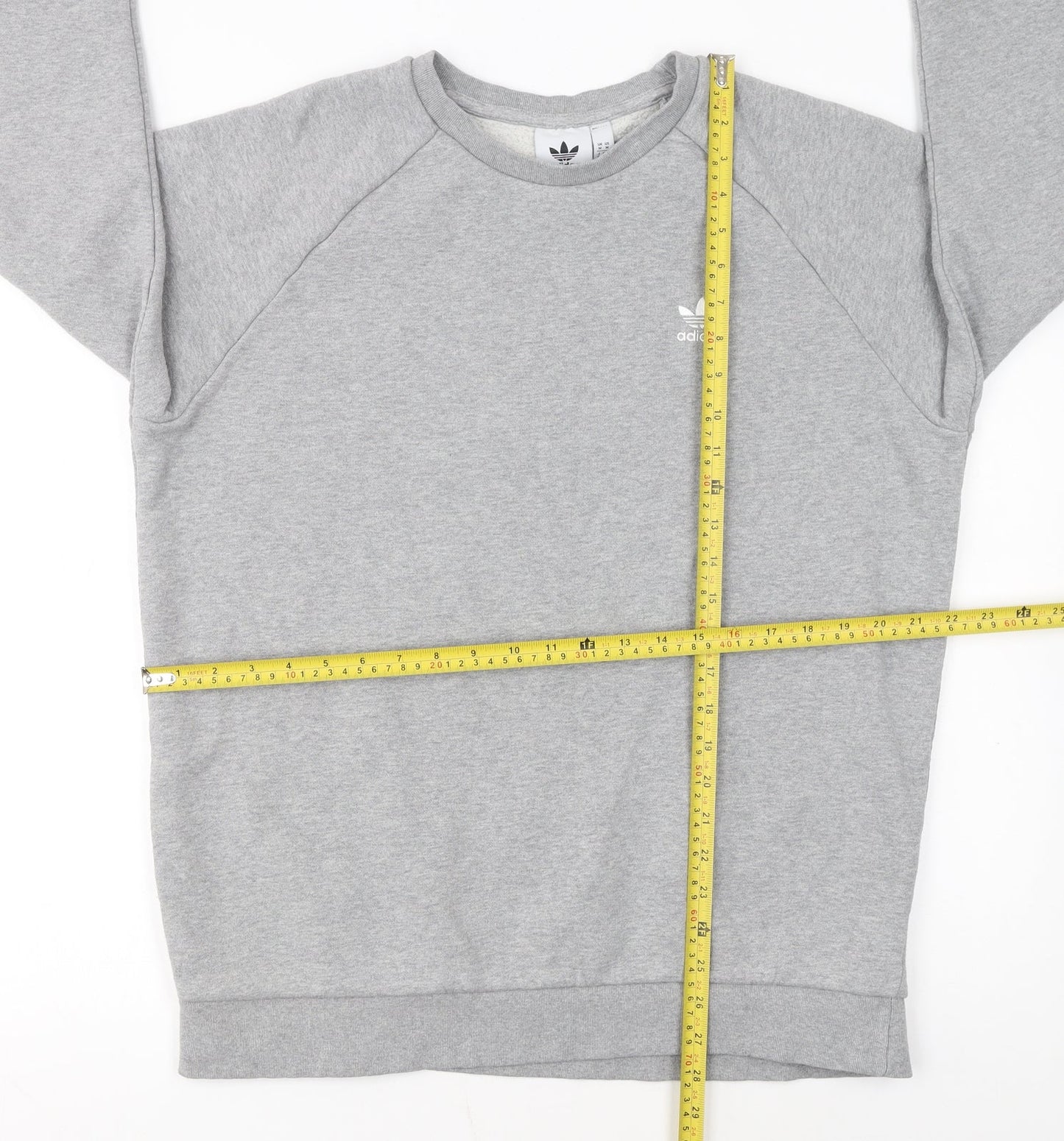 Adidas Mens Grey Regular Fit Crew Neck Sweatshirt M