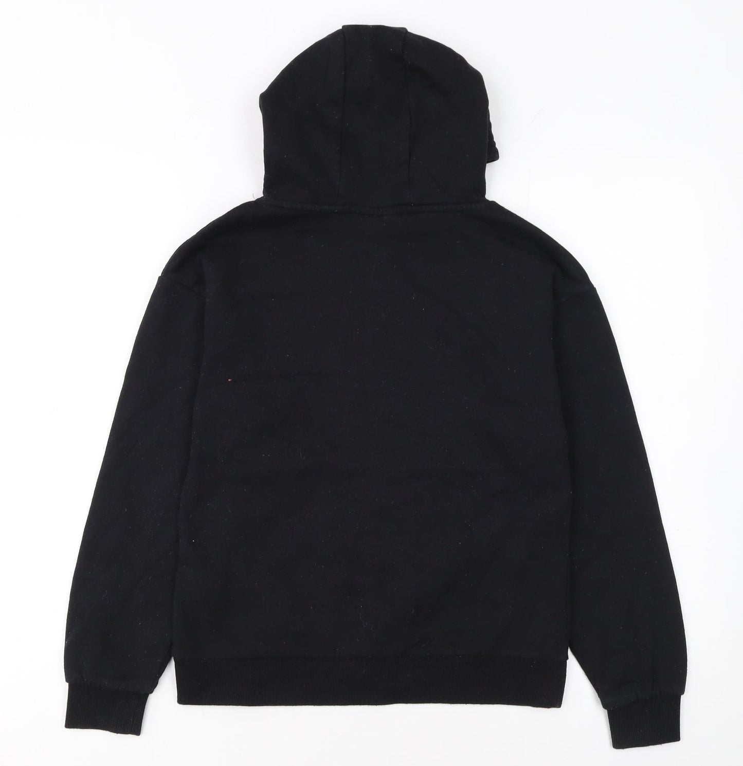 Disney at Primark Girls Black Hoodie 9-10 Years Pullover Graphic Fleece