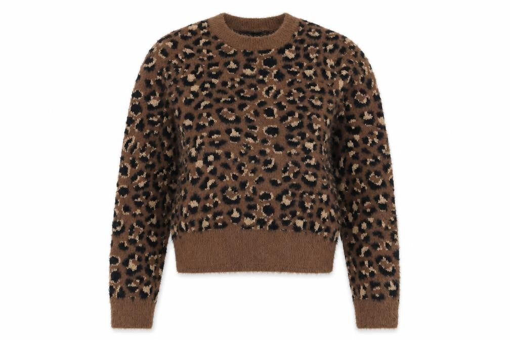 Marks & Spencer Women’s Brown Leopard Print Knit Jumper Size S