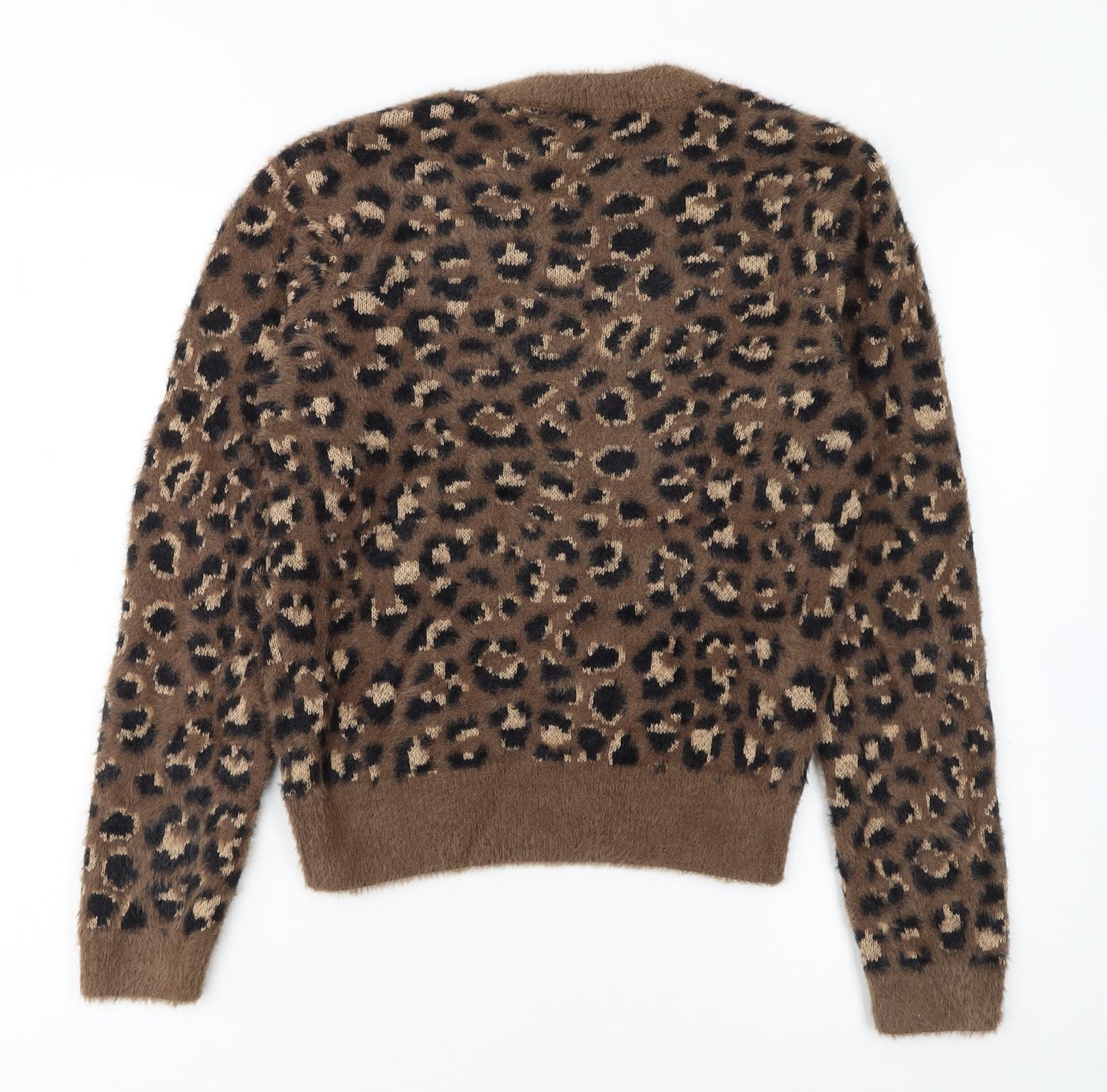 Marks and Spencer Women’s Brown Leopard Print Knit Jumper Size S